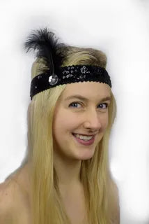 Black Flapper Headband