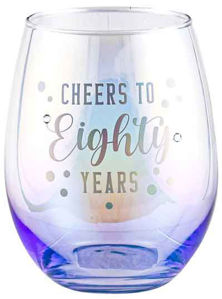 80th Stemless Holographic Glass 560ml