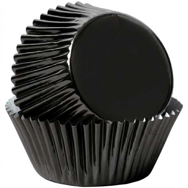 Large Black Foil Baking Cups 50 Pack