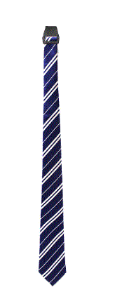 Long Tie With Stripe (Blue)