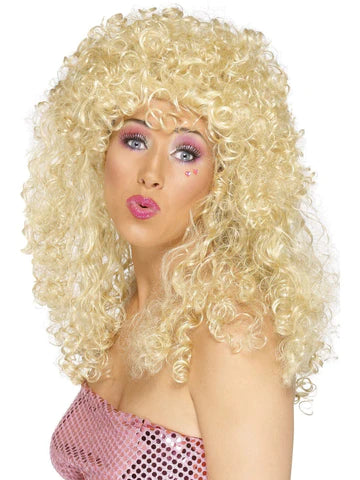 Boogie Babe Wig, Blonde, Long, Curly