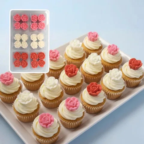 Button Rose Assorted 24 Pieces