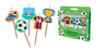 Soccer Cake Candles 5 Pack