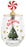 Bottoms Up 600ml stemless Christmas glass with colourful dots and a red-and-white lollipop stopper