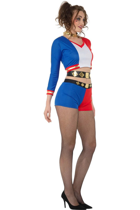 Angled view of Crazy Rebel Girl women’s costume