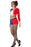 Side view of Crazy Rebel Girl costume showing gold-look trim and belt details