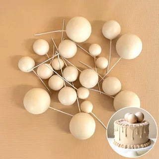 Cream Foam Ball Toppers 20Pcs