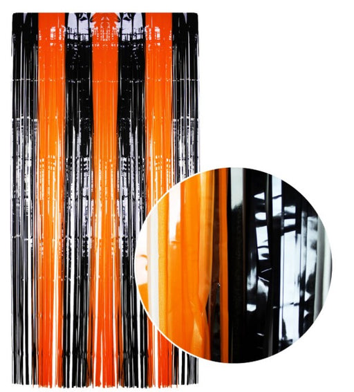 Metallic Curtain (Orange & Black)