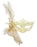 Feathered Masquerade Eye Mask - Cream