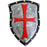 Knight Shield 50cm - Red Cross