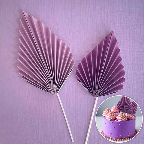 Purple Deco Fan Topper 2 Piece Set