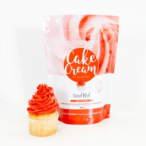 Cake Cream Vivid Red 400 Gram BY CAITLIN MITCHELL
