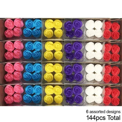 Medium Swirl Rose Sugar Flowers Assorted