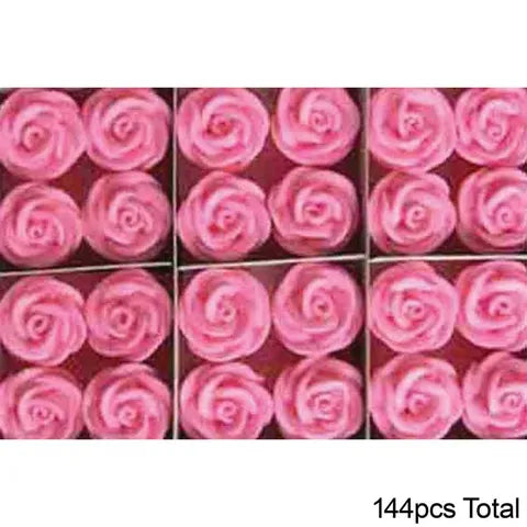 Medium Swirl Rose Sugar Flowers Pink Each