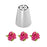 Cake Craft Lily Tulip Russian piping tip with examples of pink piped flowers