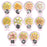 Cake Craft Russian piping tip design chart with eleven decorative icing patterns