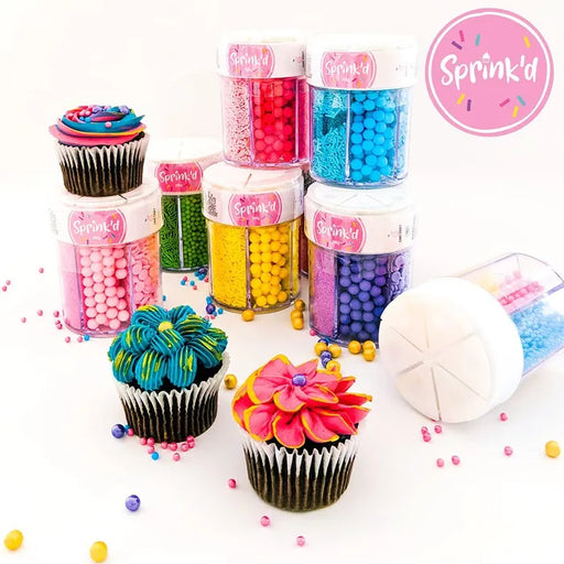 Sprink'd 6 Cavity Assorted Sprinkle Jar 200g