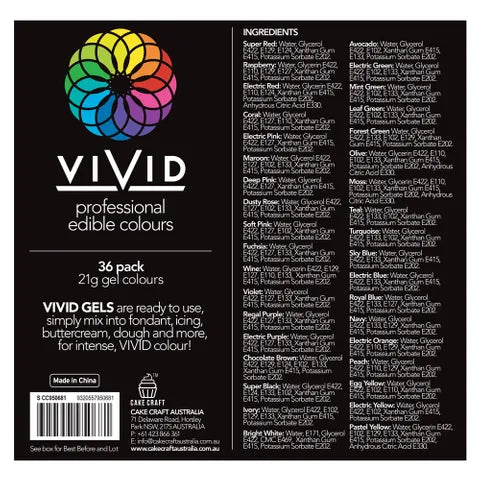 Vivid Gel Colours 36 Pack (21g)