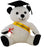 Small white graduation autograph bear with black cap, yellow congratulations sash and rolled diploma tied with red ribbon