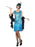 Flirty Flapper Teal Costume Small 8-10