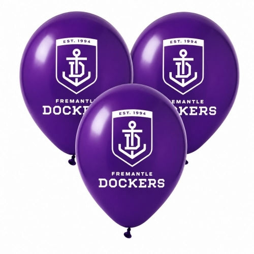 Fremantle Dockers 30cm Latex Balloon Helium Filled Each