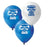 Geelong Cats 30cm latex balloon in blue and white team colours, uninflated