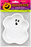 Pack of two white ghost-shaped Halloween candy dishes with black eyes and an open mouth in Unique packaging