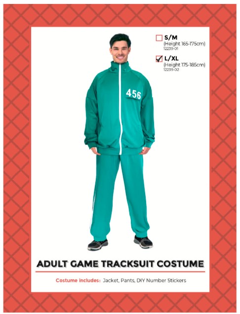 Adult Game Tracksuit Costume Green
