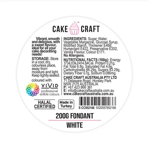 Cake Craft White Fondant 200g