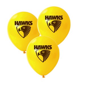 Hawthorn Hawks 30cm Latex Balloon Uninflated Each