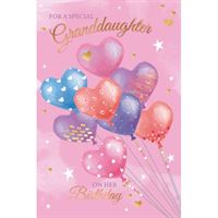 For A Special Granddaughter Birthday Card - Elegance