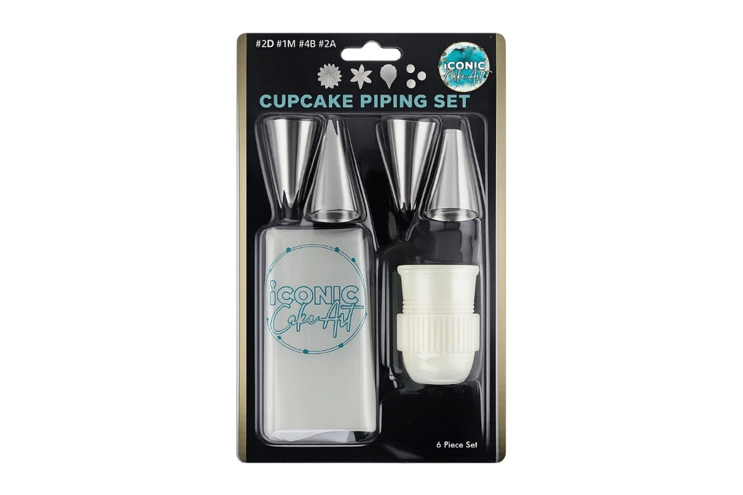 Cupcake Piping Set Iconic Cake Art - 6 Piece Set