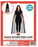Sheer black hooded mesh cape worn over a black top and pants, supplier packaging labelled One Size