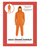 Adult orange hooded jumpsuit costume Large/Extra Large packaging showing height guide 175–185 cm
