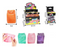 Flowing cube squishy toys in translucent pastel colours including pink, teal, lilac and orange with smooth gel filling