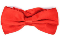 Plain red double-layer bow tie, JD Party 19411-03