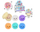 Large lava steamed bun squishy toys in assorted jewel colours including purple, teal, orange and blue