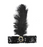 Black Sequin Flapper Headband with Feather