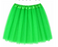 Green tutu with a gathered waistband and layered tulle skirt.
