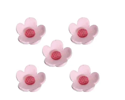 BULK BUY 200 Pack Blossoms Pink Small Sugar Flowers for cake and cupcake decorating