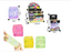 Snowflake cube squishy toys in pastel colours including lilac, pink, yellow and green with snowflake confetti gel filling