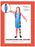 Children Quirky Girl Costume 6-9 Years - blue pinafore dress with colourful patches, striped top and rainbow socks