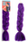 Purple Party Hair Braid 60cm - thick purple braided hair extension for costumes and dress-ups