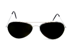 Party Glasses Aviator Silver