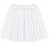 White tutu with a gathered waistband and layered tulle skirt.