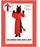 Children’s red devil costume with black horns, red tunic and black waist sash with pointed tail, shown on 10–12 years packaging.
