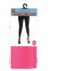 Packaged fluro pink footless costume tights