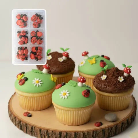 Ladybug Sugar Decorations 36 piece Pack
