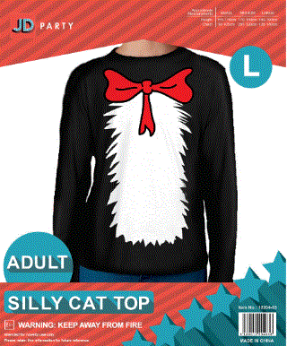 Adult Silly Cat Top Large