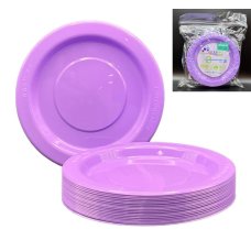 Plastic Lunch Plate 20 Pack - Lavender
